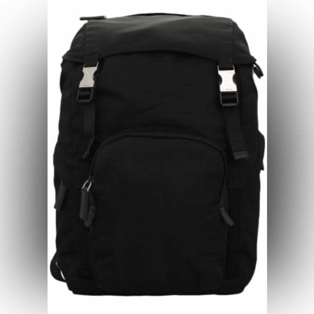 Prada Backpack Black With Silver Hardware